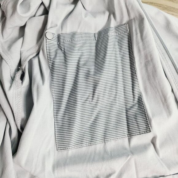 Vuori Outdoor Trainer Shell Jacket S Gray Stretch‎ Lightweight Full-Zip Hooded - Picture 10 of 12